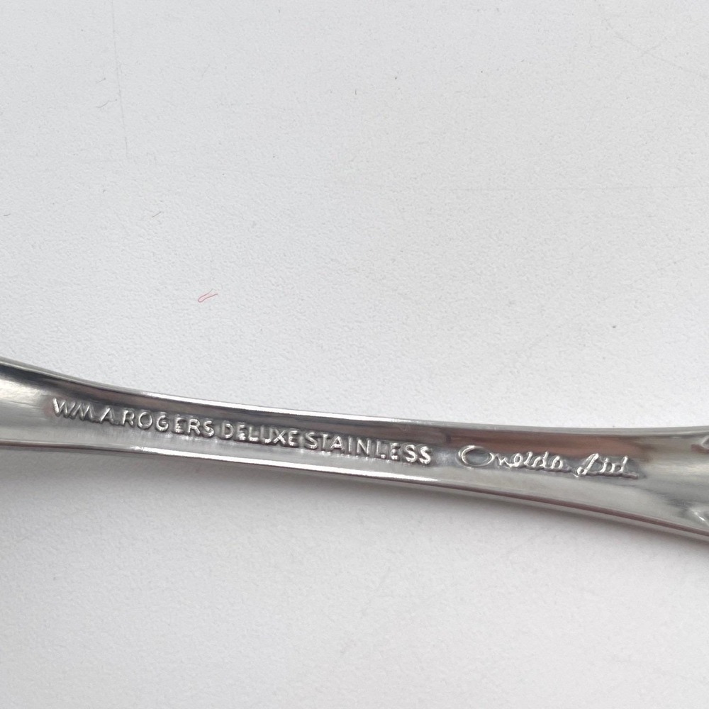 Wm Rogers Mansfield Salad Fork x6 Oneida Stainless Glossy - Picture 7 of 7
